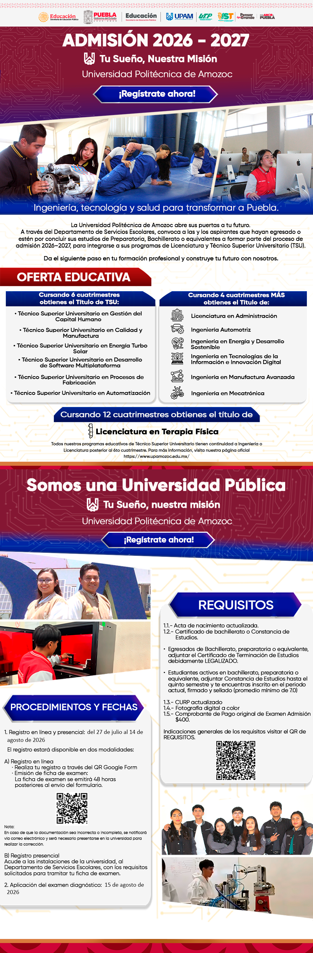 Admisión 2026